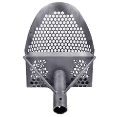 Dune Scoops Titanium Beach Sand Scoop 1.5mm Titanium Sheet /10 mm Hexahedron Holes and Titanium Rod with Handle