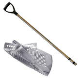 Dune Scoops Stainless Steel 2.0mm Shovel for Digging/10mm Hexahedron Holes with Collapsible Stainless Steel Handle Universal Pole