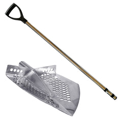 Dune Scoops Stainless Steel 2.0mm Shovel for Digging/10mm Hexahedron Holes with Collapsible Stainless Steel Handle Universal Pole