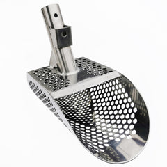 Dune Scoops 9.9" x 4.75" Stainless Steel Sand Scoop - Hexahedron Holes