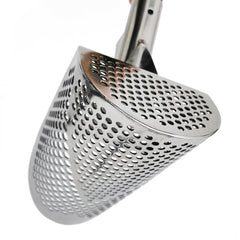 Dune Scoops 9.9" x 4.75" Stainless Steel Sand Scoop - Hexahedron Holes