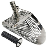 CooB 11.5" x 8" Stainless Steel Hand Sand Scoop - Hexagon Holes