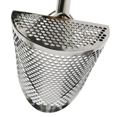 CooB 11.5" x 8" Stainless Steel Hand Sand Scoop - Hexagon Holes