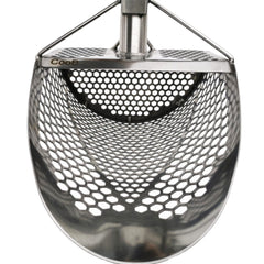 CooB 11.5" x 8" Stainless Steel Hand Sand Scoop - Hexagon Holes