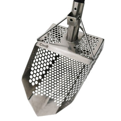 CooB 11.5" x 7" Stainless Steel Sand Scoop - Hexagon Holes