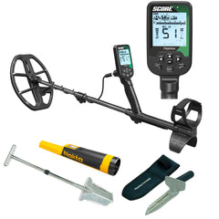 Nokta Score SMF Waterproof Metal Detector with Shovel, Digger, and Accupoint Pinpointer
