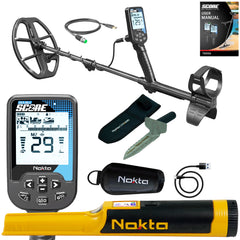 Nokta Double Score (Score 2) SMF Waterproof Metal Detector w/ Accupoint and Digger