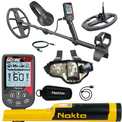Nokta Triple Score (Score 3) PRO PACK Metal Detector with FREE Accupoint and Camo Leg Holster