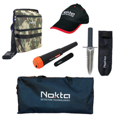 Nokta The Legend SMF Metal Detector Pro Pack, Pinpointer, Digger, Hat, Carry Bag, and Pouch