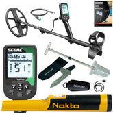 Nokta Score SMF Waterproof Metal Detector with Shovel, Digger, and Accupoint Pinpointer