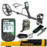 Nokta Score SMF Waterproof Metal Detector with Accupoint Pinpointer, Finds Pouch, and Premium Digger