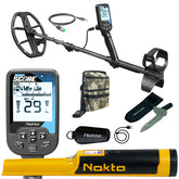 Nokta Double Score (Score 2) SMF Waterproof Metal Detector with AccuPOINT, Premium Digger, and Finds Pouch