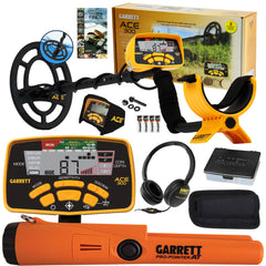Garrett ACE 300 Metal Detector Special w/ Pinpointer, Box, and Book