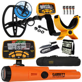 Garrett ACE 400 Metal Detector with DD Waterproof Coil, PRO-POINTER AT, Carry Bag, and Digging tool