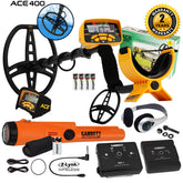 Garrett ACE 400 Metal Detector w/ Z-Lynk Wireless Audio System & Pro Pointer AT