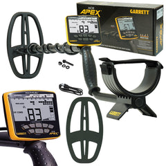 Garrett ACE APEX Metal Detector w/ 6 x 11 DD Viper Search Coil
