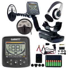 Garrett Goldmaster 24k Metal Detector w/ 6" x 10" DD Elliptical and 6" Round Concentric Coils