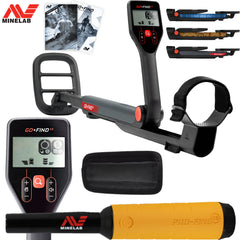 Minelab GO FIND 22 Metal Detector with PRO FIND 15, Black Carry Bag, Finds Pouch