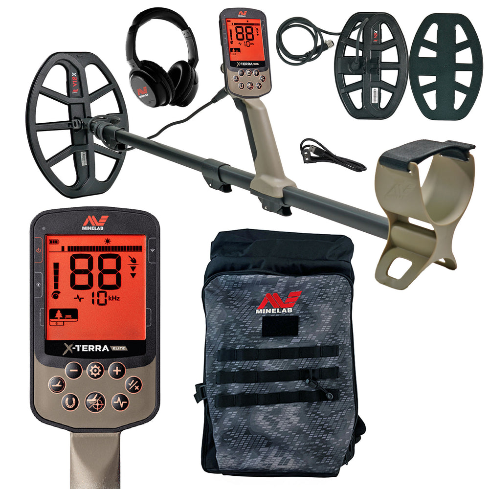 Minelab X-TERRA ELITE Expedition Pack Waterproof Metal Detector with Backpack