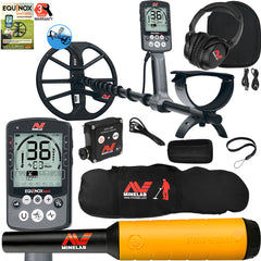 Minelab EQUINOX 800 Multi-IQ Metal Detector w/ Pro Find 20 Pinpointer, Carry Bag