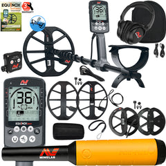 Minelab EQUINOX 800 Metal Detector 15" Coil , Pro-Find 20 Pinpointer, and FREE 6" Coil,