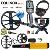 Minelab EQUINOX 800 Metal Detector, 15" Coil, Pro-Find 35 Pinpointer, & 6" Coil