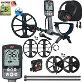 Minelab EQUINOX 800 Metal Detector 15" Coil, 24" Lower Shafts, and 6" Coil
