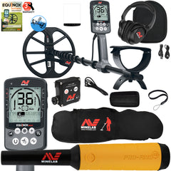 Minelab EQUINOX 800 Multi-IQ Metal Detector w/ Pro Find 15 Pinpointer, Carry Bag