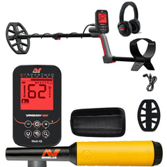 Minelab VANQUISH 460 Waterproof Multi-Frequency Metal Detector with PRO-FIND 15 Pinpointer and accessories