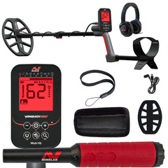 Minelab VANQUISH 560 Waterproof Multi-Frequency Metal Detector with 12 x 9" DD Search Coil with PRO-FIND 40 Pinpointer and accessories