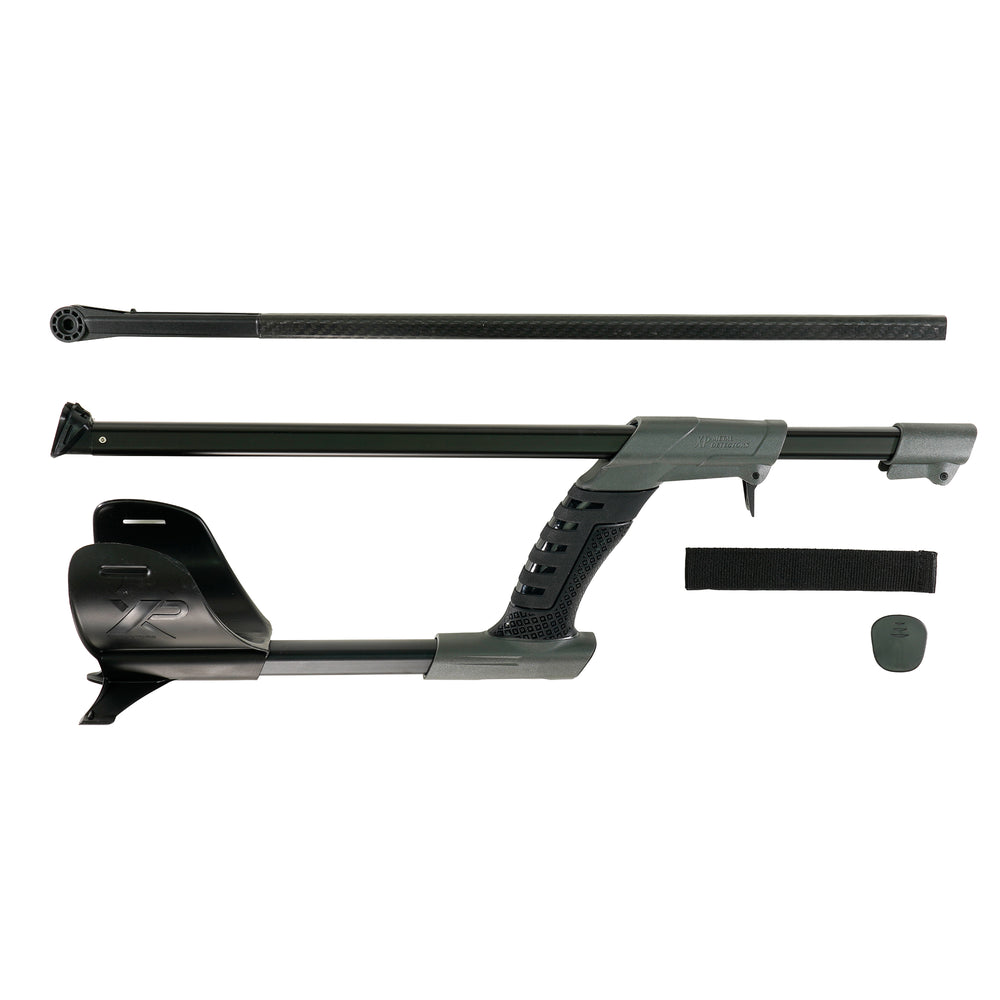 XP Metal Detectors S-Telescopic Stem with Lower Stem for XP Deus II Metal Detector shown in four pieces