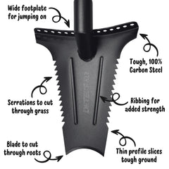Detect-Ed Stealth Shovel - Available in 2-Piece and 1-Piece