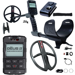 XP DEUS II Fast Multi Frequency RC Metal Detector with 9" FMF with Extra Search Coil Option