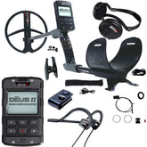 XP DEUS II Fast Multi Frequency RC Metal Detector with 11″ FMF Search Coil with WSAII and Bone Conduction Headphones