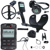 XP DEUS II FMF Metal Detector with 11" FMF Coil with Bone Conduction Headphones