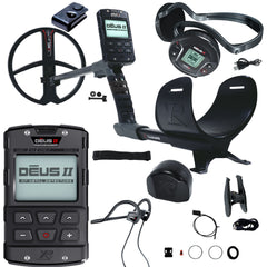 XP DEUS II FMF Metal Detector with 11" FMF Coil with Bone Conduction Headphones