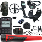 XP DEUS II Fast Multi Frequency Metal Detector with 11" FMF Search Coil, MI-6 Pinpointer, and XP Backpack 240