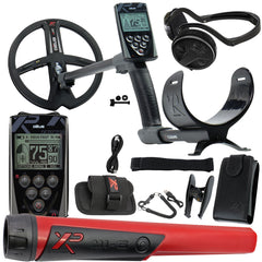 XP Deus Metal Detector with Remote, 9” X35 Coil, WSAUDIO Headphones, and MI-6 Pinpointer