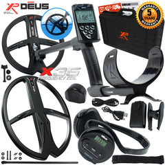 XP Deus Metal Detector Gold & Relic, Backphones, Remote and 2 X35 Coils