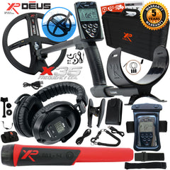 XP Deus Metal Detector w/ MI-4 Pinpointer, Headphone, Remote, X35 Coil & more