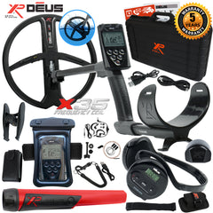 XP Deus Metal Detector w/ MI-6 Pinpointer, Headphones, Remote, X35 Coil & more