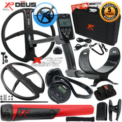 XP Deus Detector w/ MI-6 Pinpointer, WS4 Backphones, Remote Screen & X35 Coils