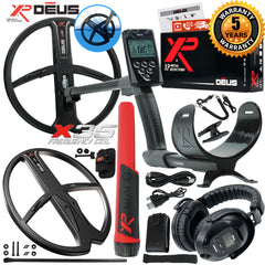 XP Deus Metal Detector w/ MI-4 Pinpointer, WS5 Headphones, Remote, 2 X35 Coils