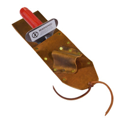 Brown Leather Sheath LEFT Sided & Lesche Digging Tool LEFT Serrated