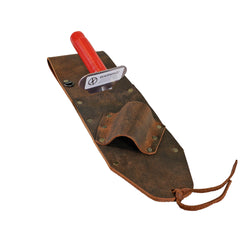 Brown Leather Sheath RIGHT sided & Lesche Digging Tool RIGHT Serrated