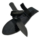TerraX Heavy Duty Hand Digger - Shovel with Belt Sheath Ideal for Landscaping, Gardening, Metal Detecting, and Gold Prospecting