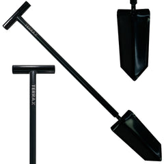 TerraX Master Digger 36" inch Shovel Serrated Shovel or Cutting Shovel with T-Handle with Protective Cover - Bundles Available