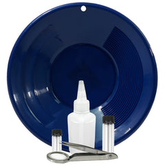 TerraX 5 Piece Gold Prospecting Kit - Pan, Vials, Snifter Bottle, and Prospecting Tweezers