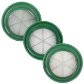 TerraX 3-Piece Green Plastic Gold Sifting Pan Classifier Set – 1/100, 1/70, 1/50 Mesh Sizes