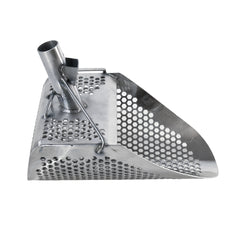 Dune Scoops Kraken 11" x 8" Stainless Steel Metal Detector Sand Scoop w/ Large & Strong Collapsible Stainless Steel Handle Universal Pole